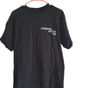 Juice World/Vlone 999 Black Graphic T-Shirt - Legends Never Die- Size Large